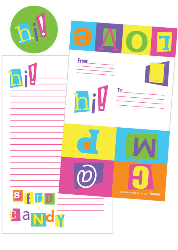 Color Block Foldover Cards with Stickers