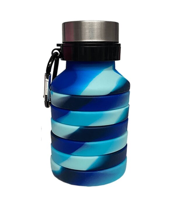 Ocean Wave Blue Collapsible Water Bottle