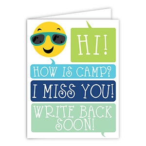 Hi, How Is Camp, I Miss You, Write Back Soon-Card