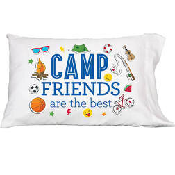 Camp Friends Are The Best Pillowcase-Blue