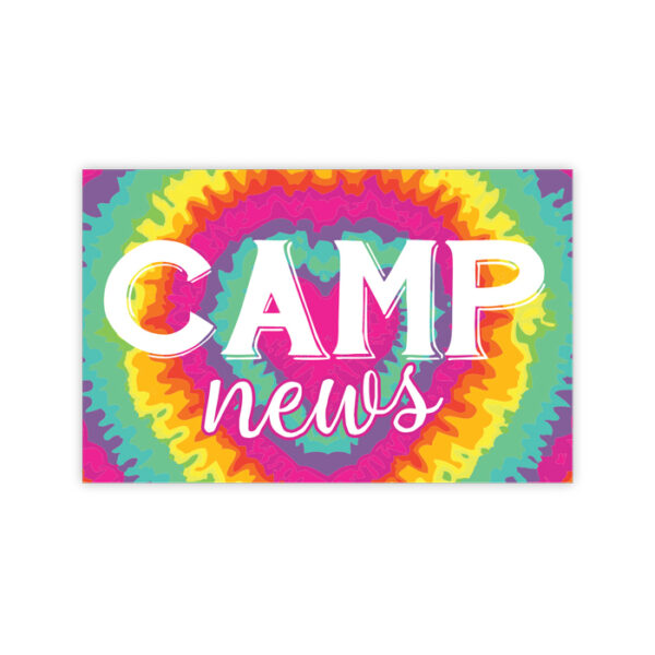 Camp News Tie-Dye Postcard