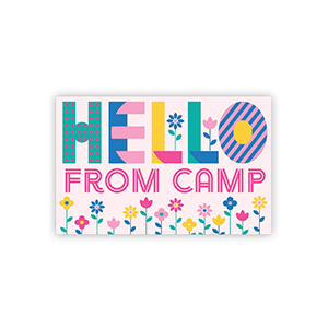 Hello From Camp Floral Postcard